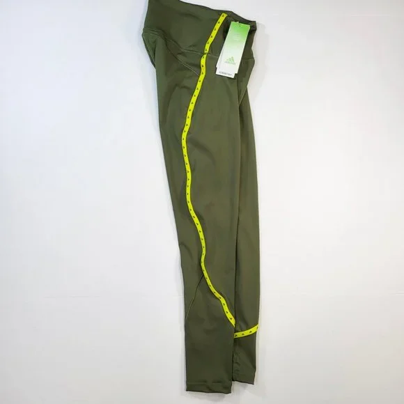 Adidas Aeroready Tight Women's Training Athletic Running Legging Green GT6299 - Picture 3 of 7